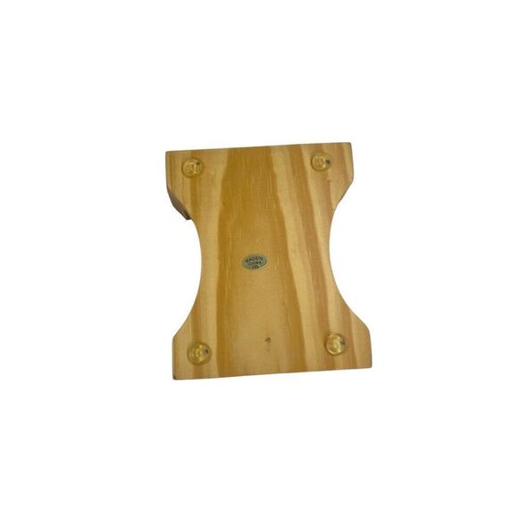 Handcrafted Stone Coasters With Wooden Holder Set Of 4 4" Diameter Onyx With Lip - Picture 12 of 16